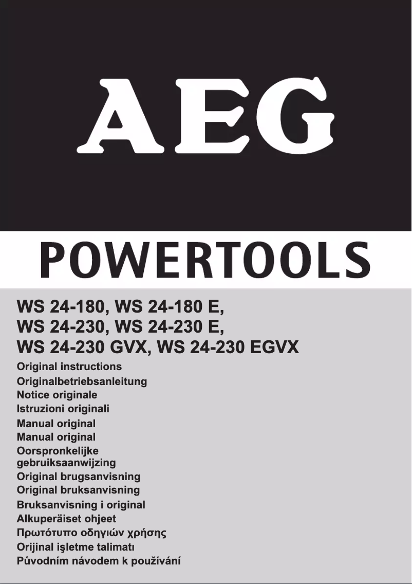 Imagen de la primera página del manual del dispositivo WS 24-230 GVX