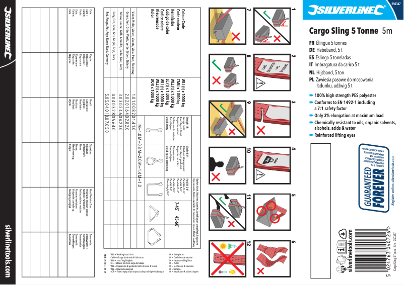 Page n°1 - Manuel utilisateur Silverline 250347