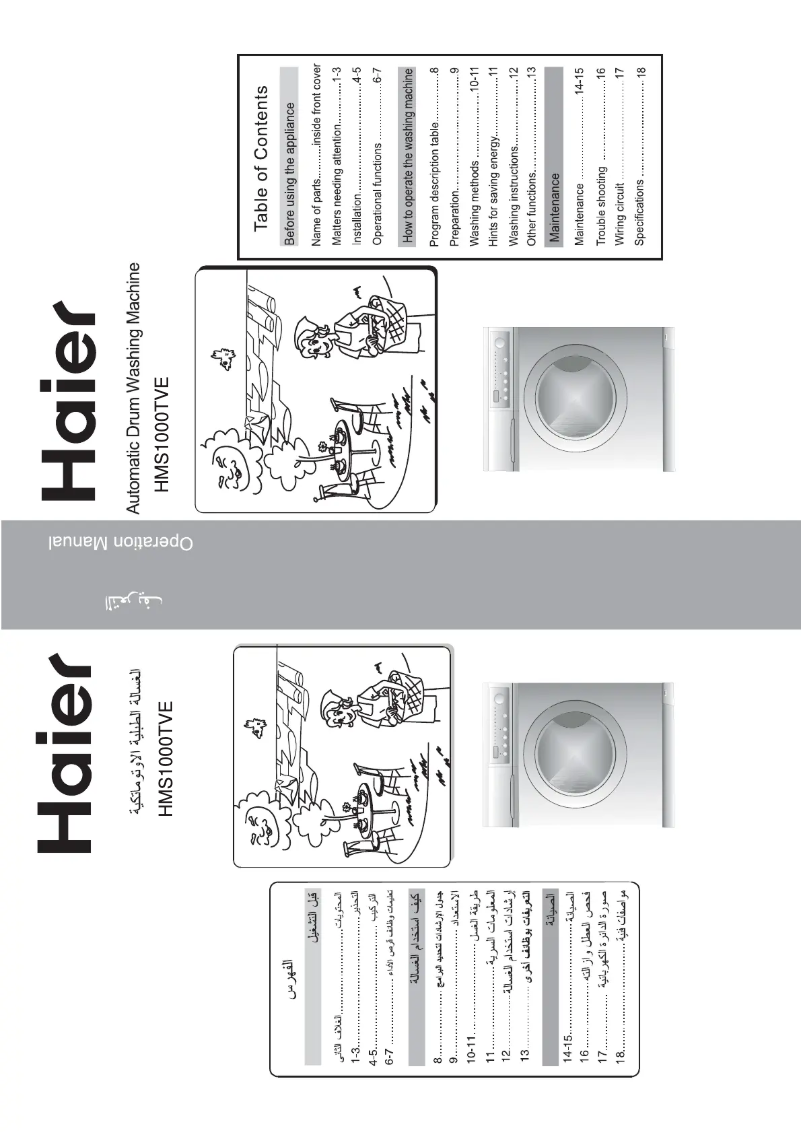 Page 1 of the manual User Manual Haier HMS1000B
