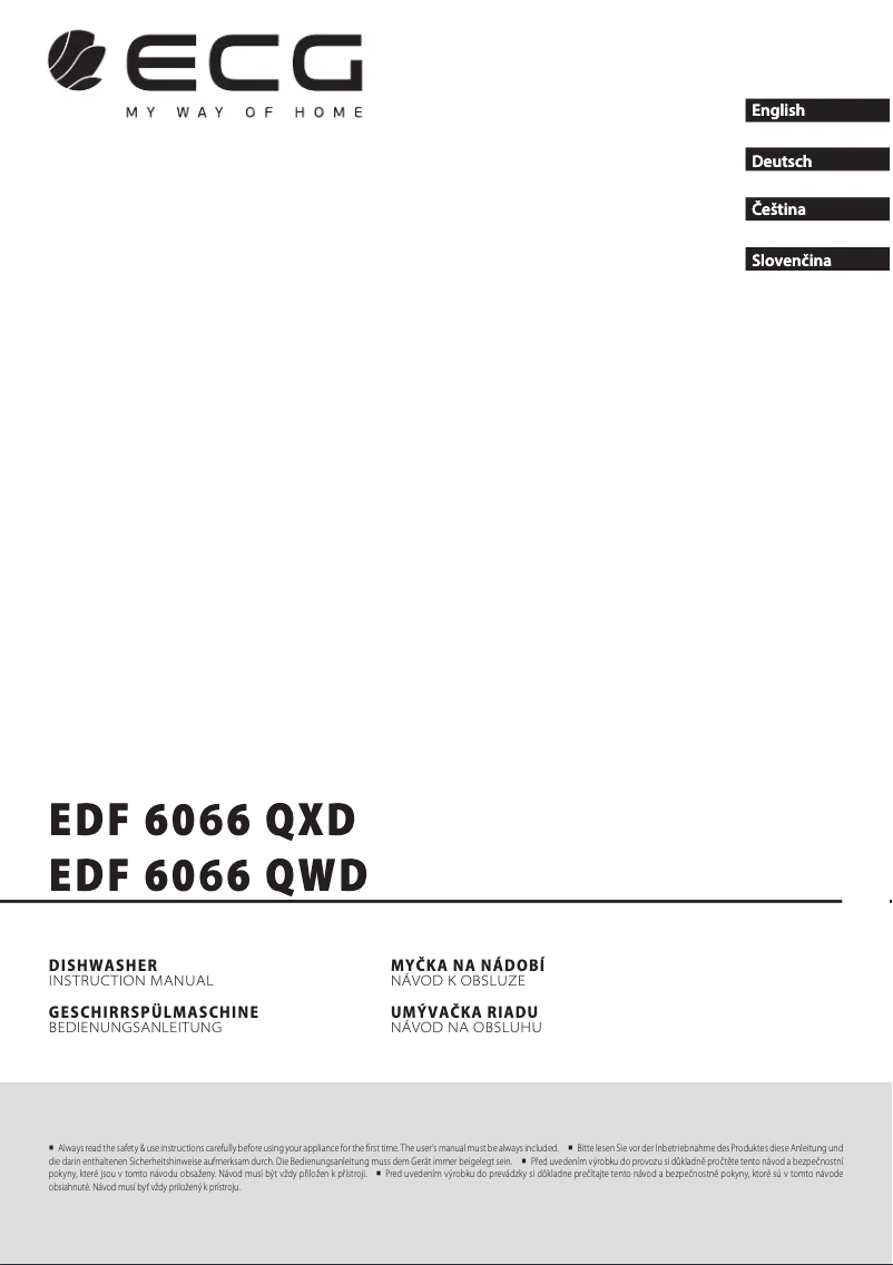 Page n°1 - Manuel utilisateur ECG EDF 6066 QWD
