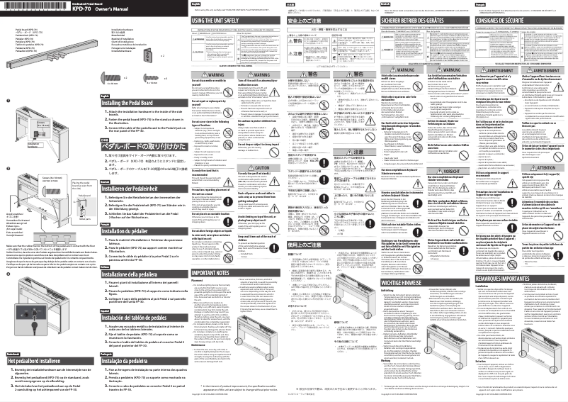 Page n°1 - Manuel utilisateur Roland KPD-70