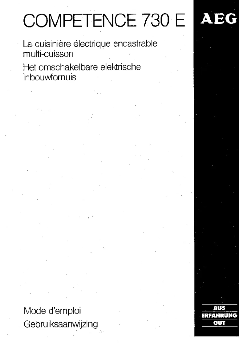 Página 1 del manual Manual de usuario AEG Competence 730 E