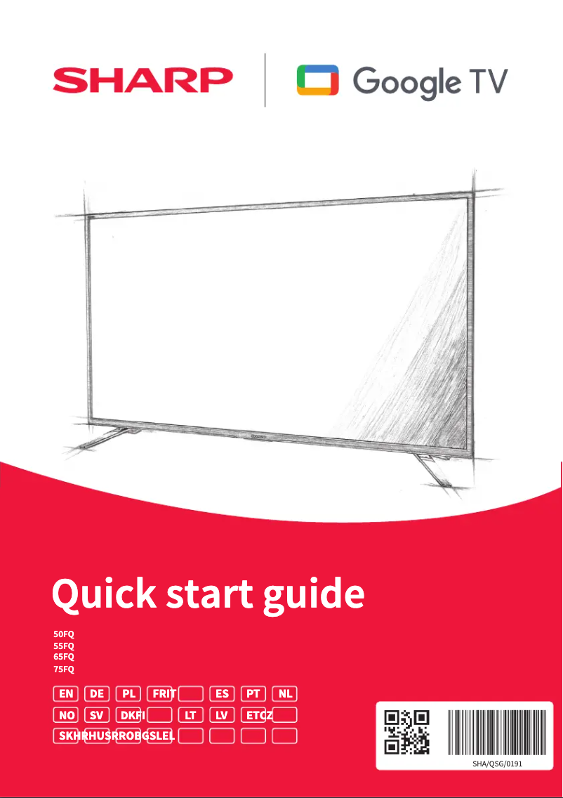 Page n°1 - Guide de démarrage rapide Sharp 55FQ5EG