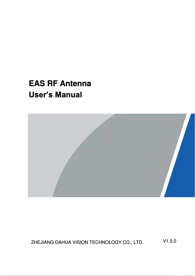 Page 1 de la notice Manuel utilisateur Dahua Technology ISC-EAR6-B001-G02