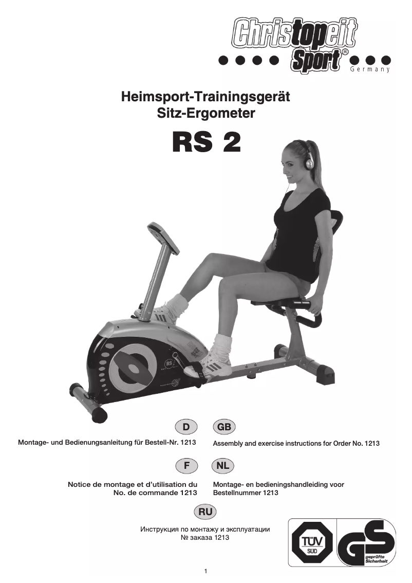 Page 1 de la notice Manuel utilisateur Christopeit RS 2