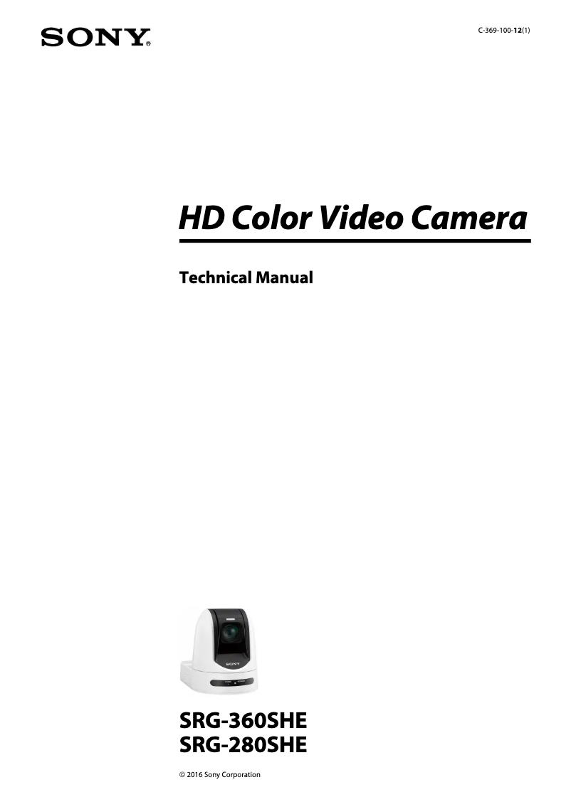 Página 1 del manual Manual de usuario Sony SRG-280SHE