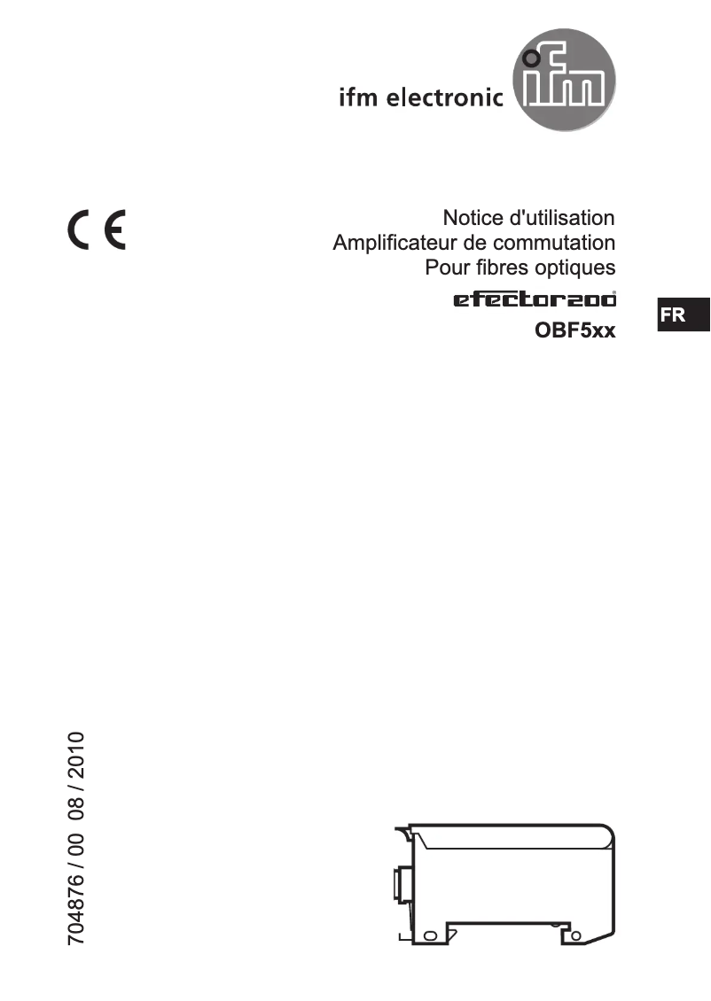 Page 1 de la notice Manuel utilisateur IFM OBF504