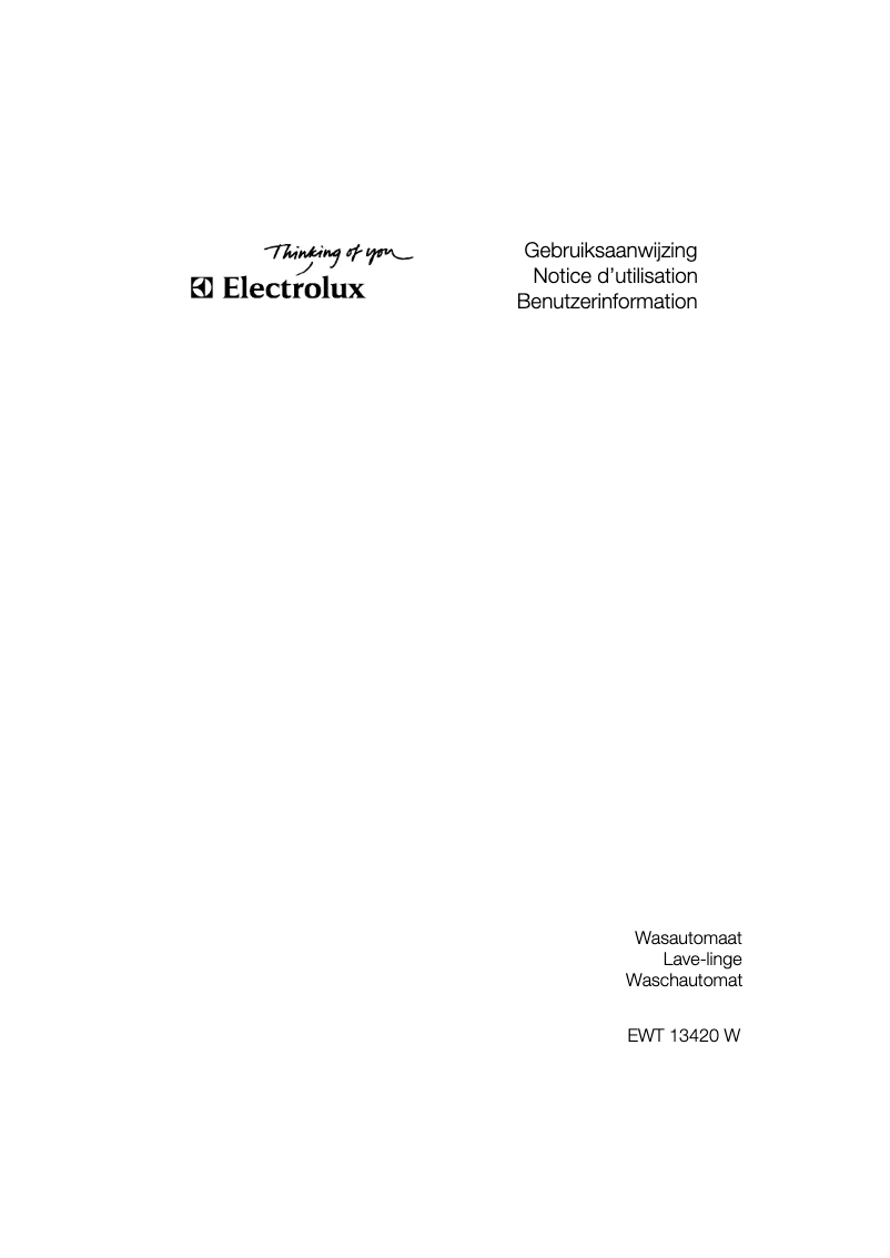 Image de la première page du manuel de l'appareil EWT13420