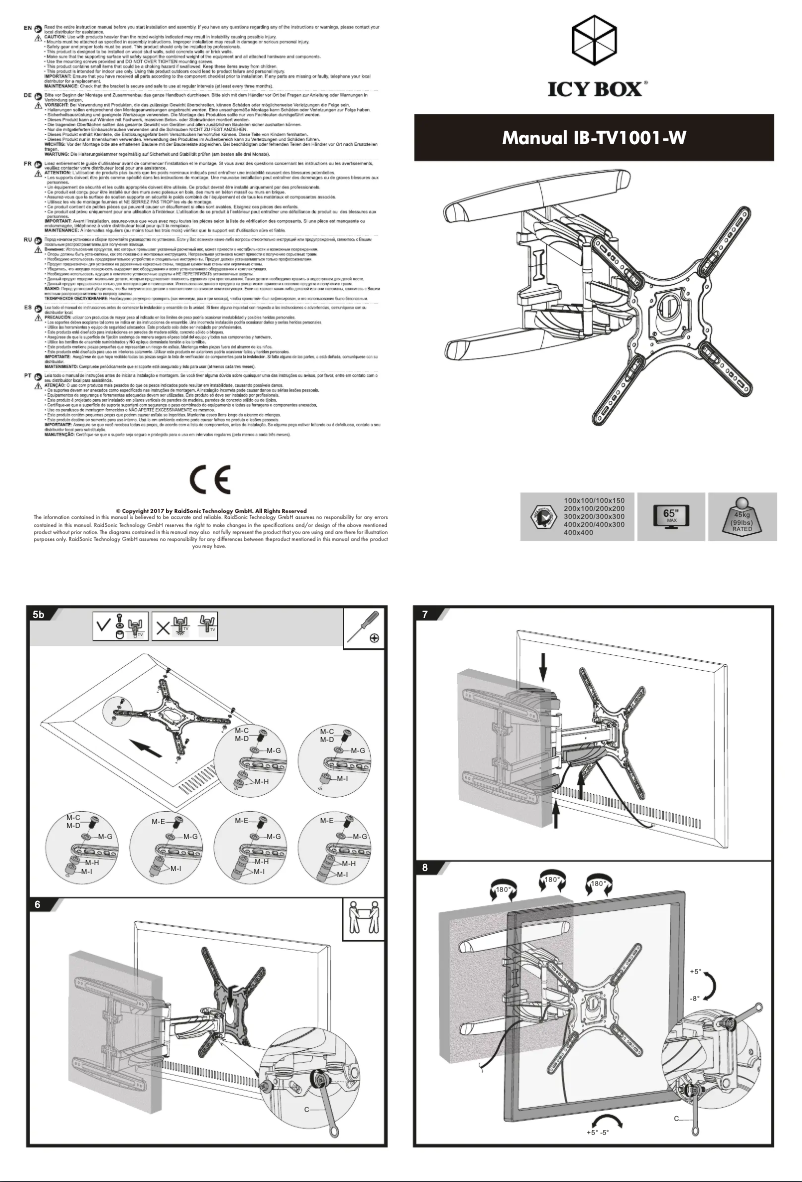 Image de la première page du manuel de l'appareil IB-TV1001-W
