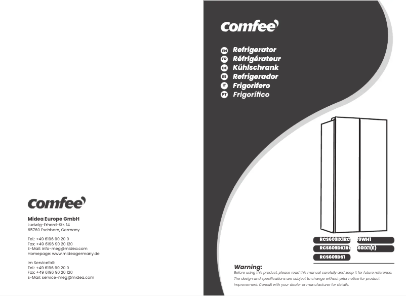 Image de la première page du manuel de l'appareil RCS609IX1