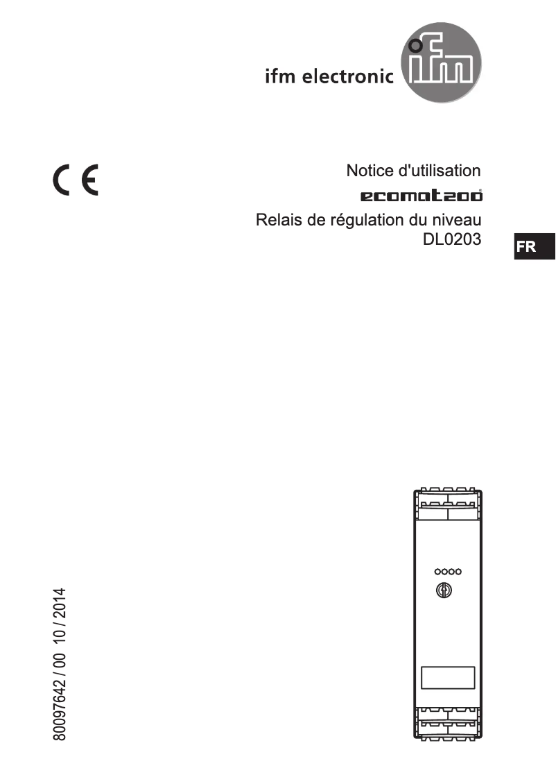 Page 1 de la notice Manuel utilisateur IFM DL0203