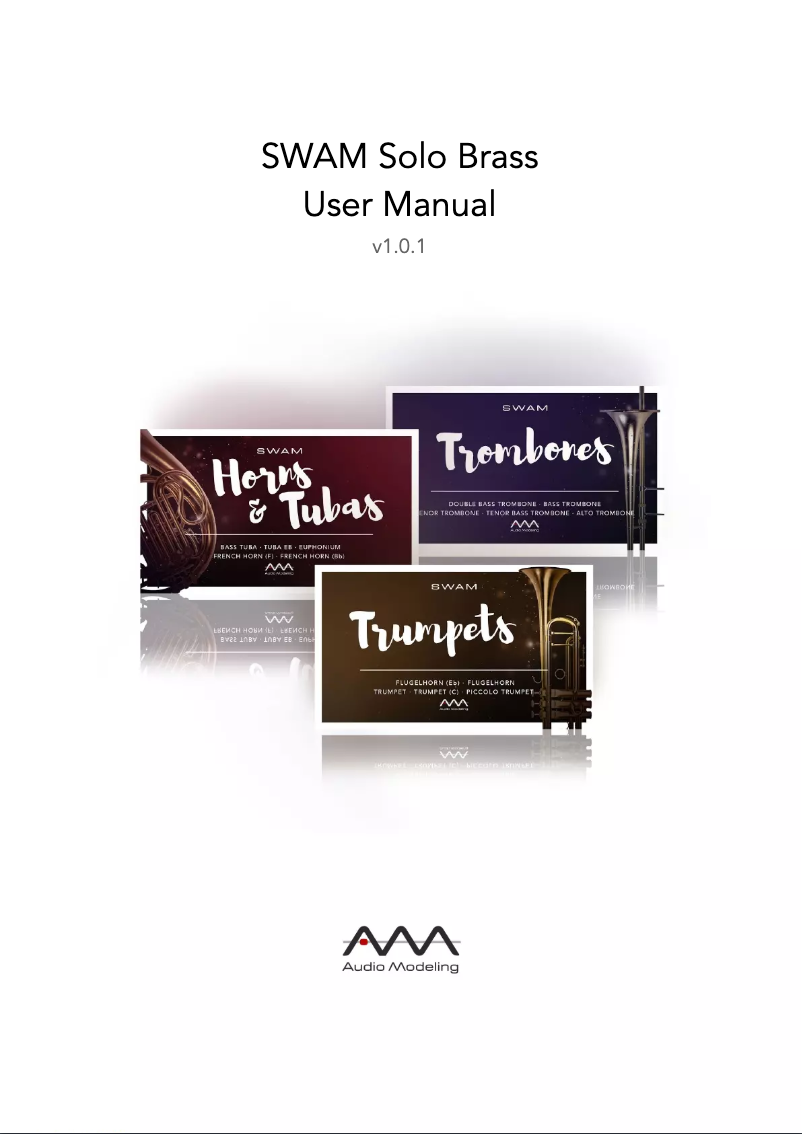 Imagen de la primera página del manual del dispositivo SWAM Solo Brass