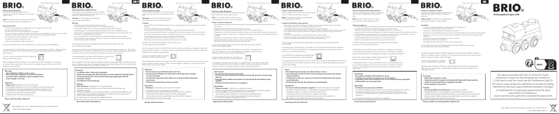 Page 1 de la notice Manuel utilisateur BRIO Rechargeable Engine