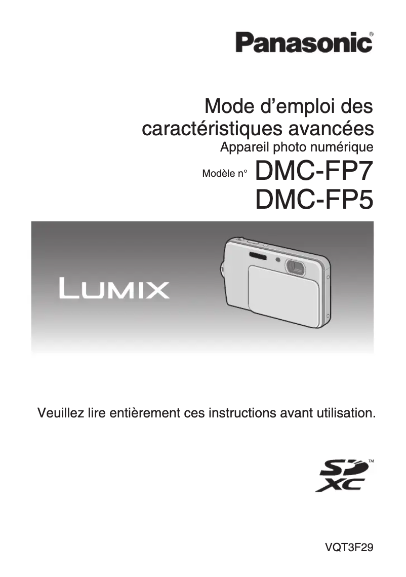 Imagen de la primera página del manual del dispositivo Lumix DMC-FP7