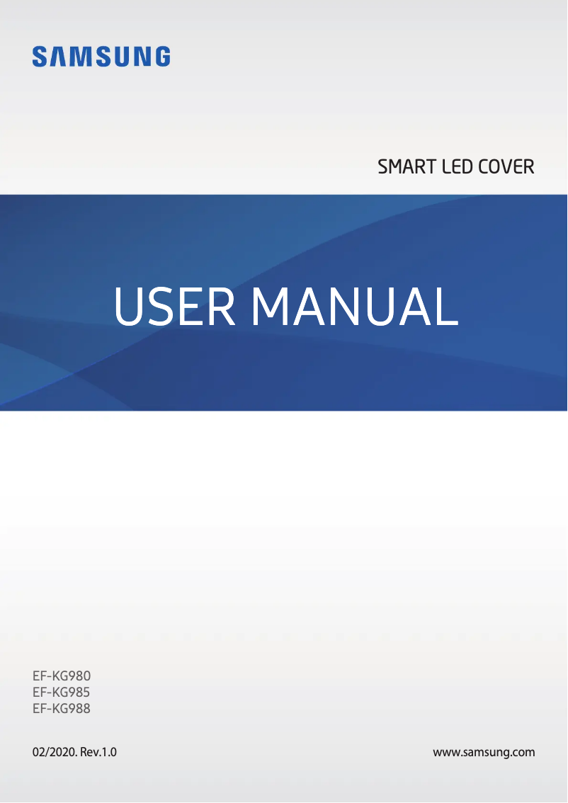 Page 1 de la notice Manuel utilisateur Samsung EF-KG980