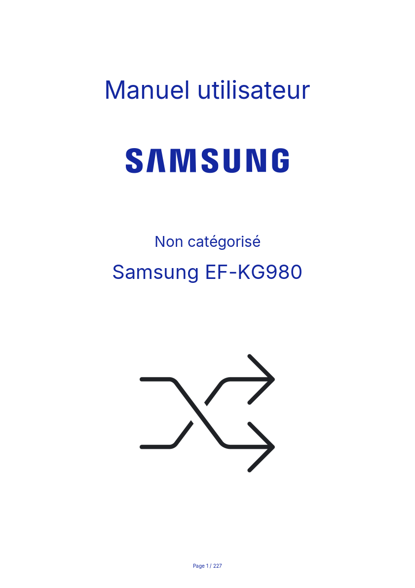 Page n°1 - Manuel utilisateur Samsung EF-KG980