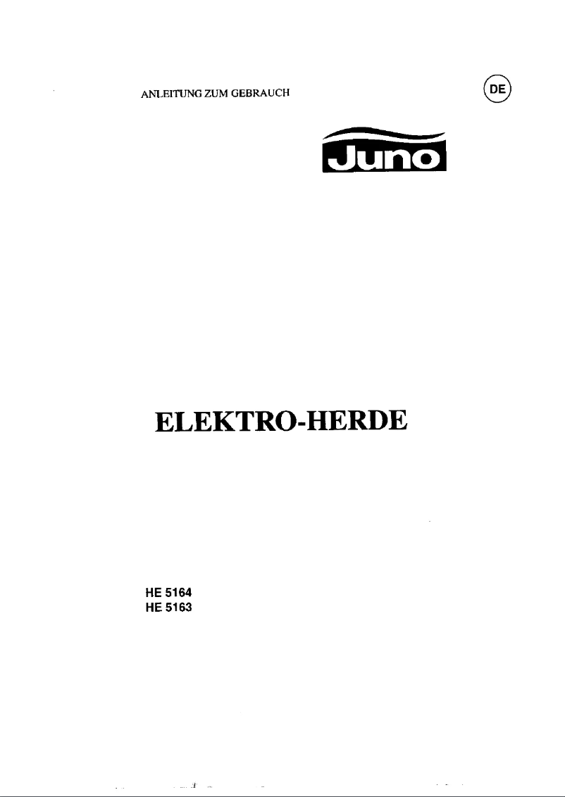 Page n°1 - Manuel utilisateur Juno HE5163