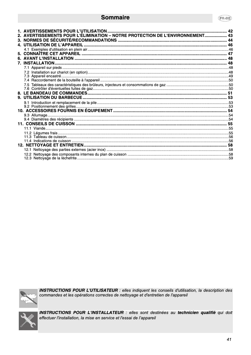 Image de la première page du manuel de l'appareil BQ61