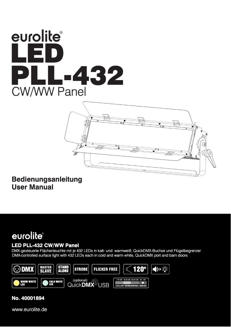 Page 1 de la notice Manuel utilisateur Eurolite LED PLL-432