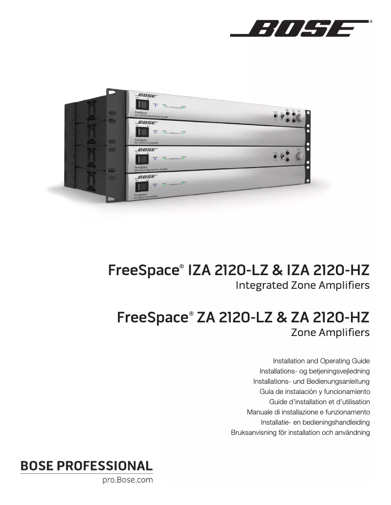 Image de la première page du manuel de l'appareil FreeSpace IZA 2120-HZ