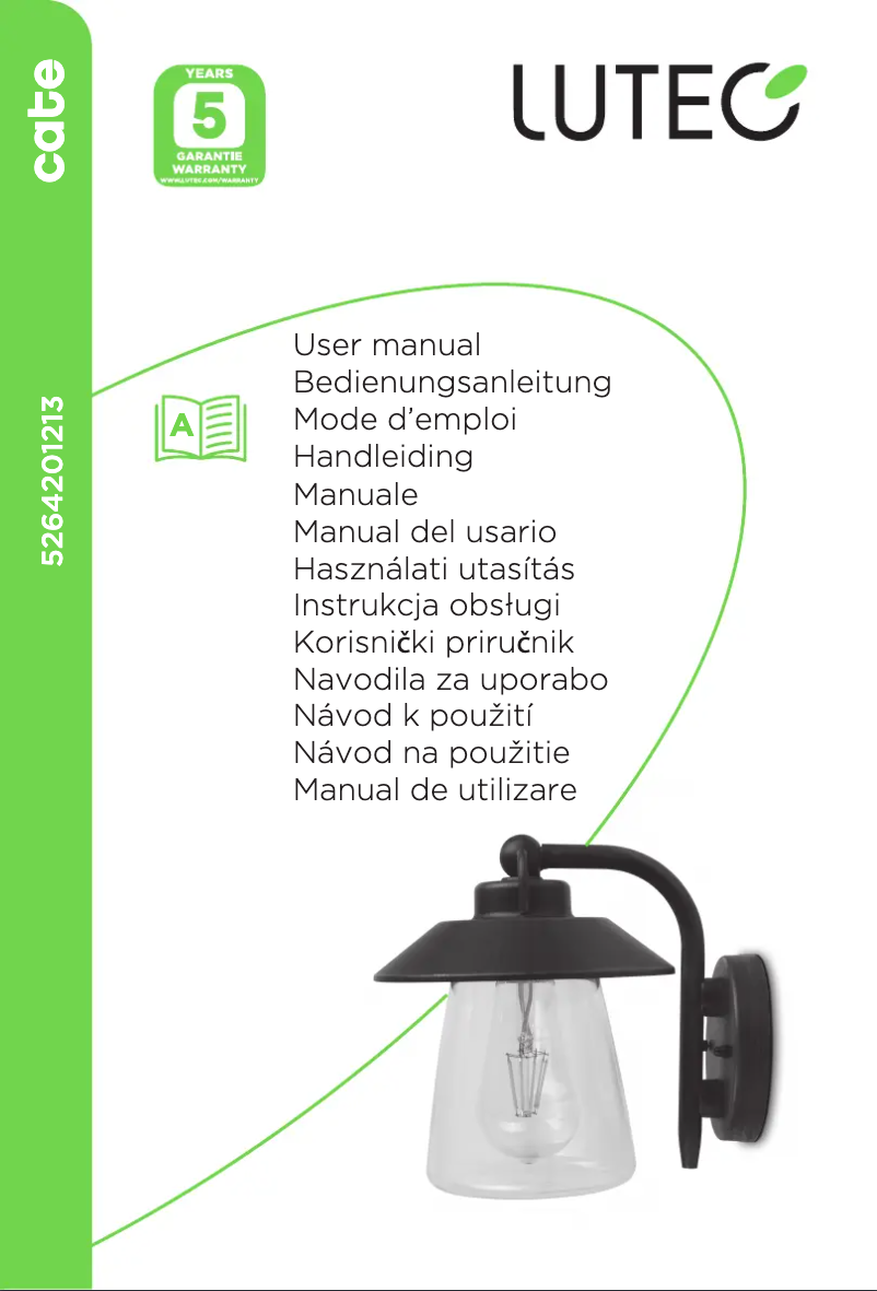 Page n°1 - Manuel utilisateur Lutec Cate