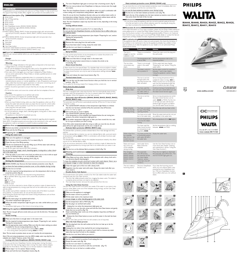 Página 1 del manual Manual de usuario Philips Walita RI4415