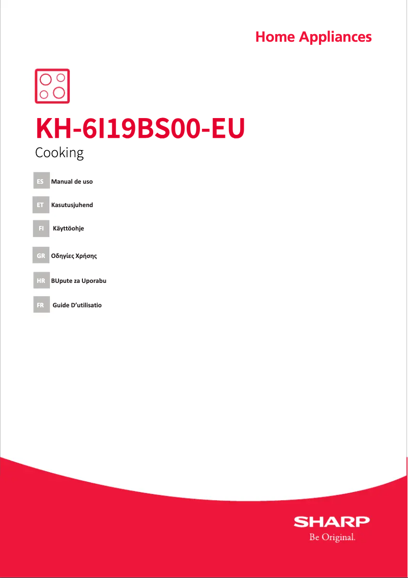Page 1 de la notice Manuel utilisateur Sharp KH-6I19BS00-EU