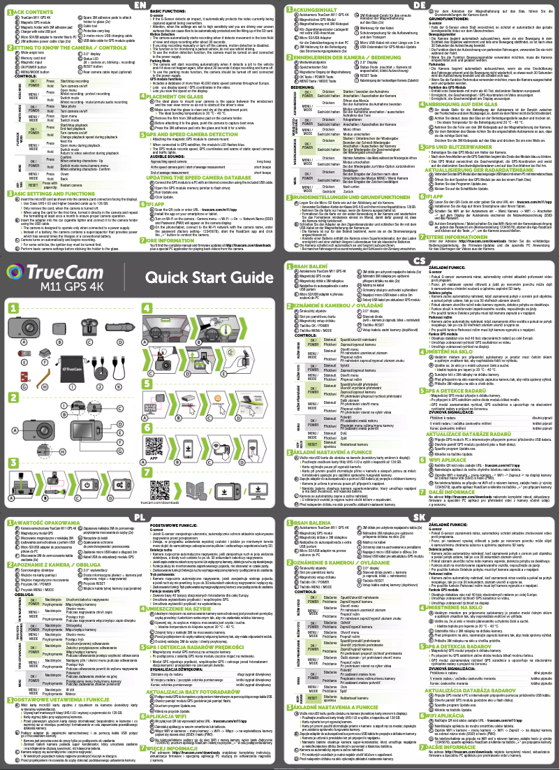Page 1 de la notice Manuel utilisateur TrueCam M11 GPS 4K