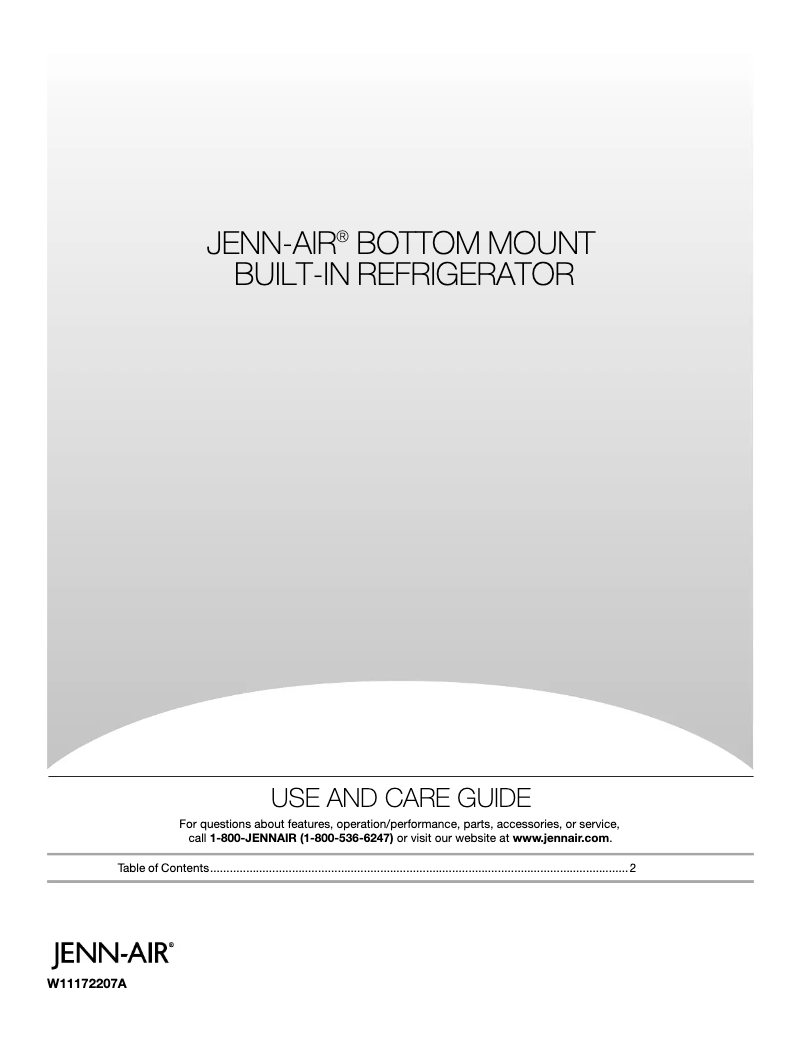 Page n°1 - Manuel d'utilisation et d'entretien JennAir JBBFX24NHX