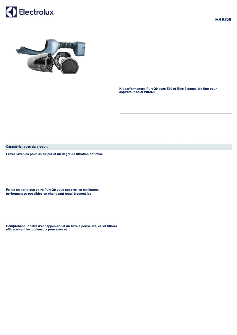 Page n°1 - Manuel utilisateur Electrolux ESKQ9