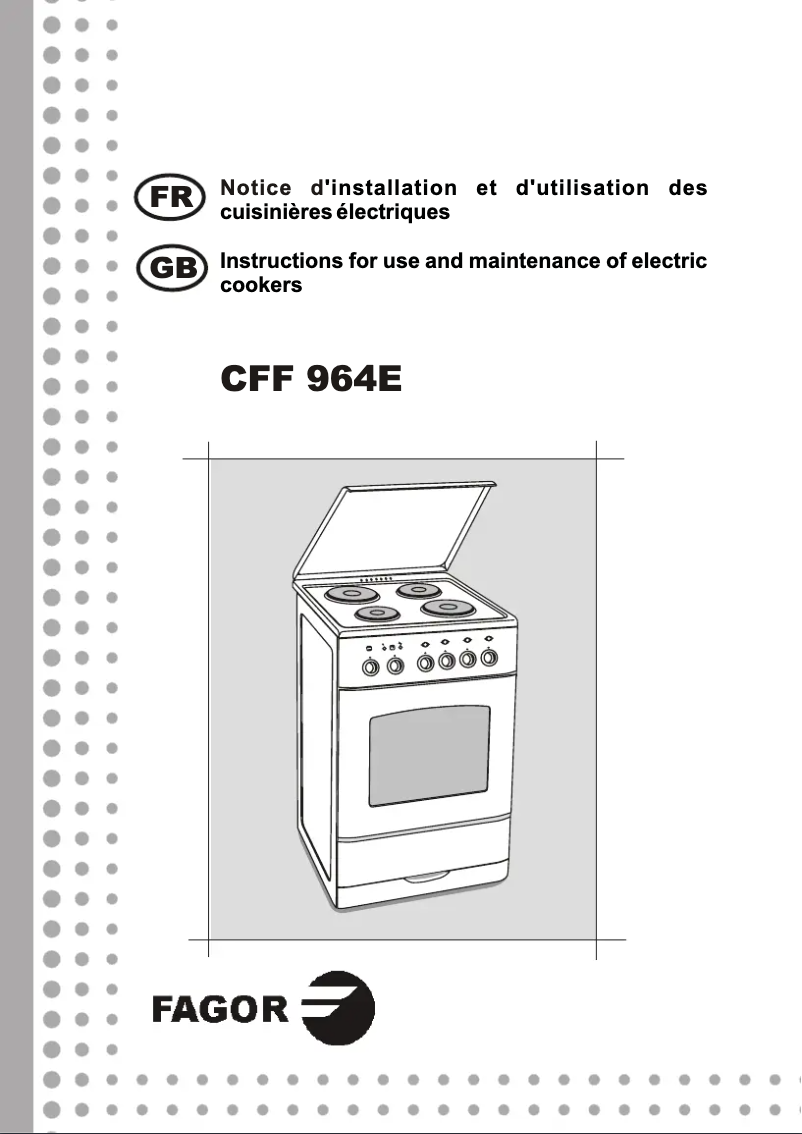 Imagen de la primera página del manual del dispositivo CFF 964E