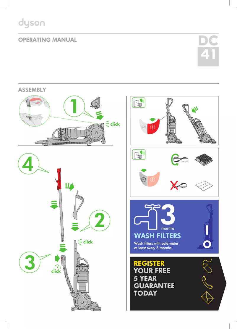 Page n°1 - Manuel utilisateur Dyson DC41