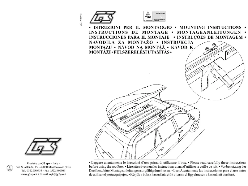 Image de la première page du manuel de l'appareil Titan 340