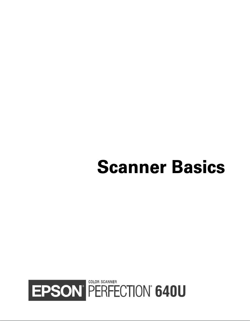 Page n°1 - Manuel utilisateur Epson Perfection 640U