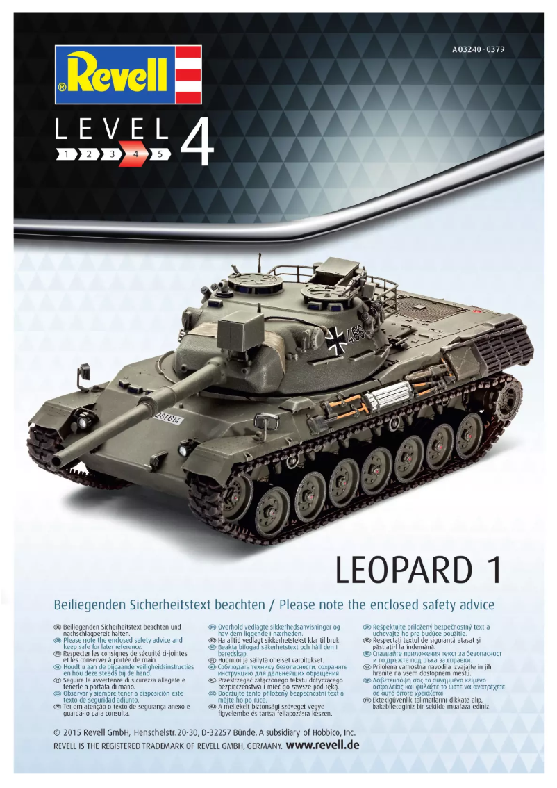 Image de la première page du manuel de l'appareil Leopard 1