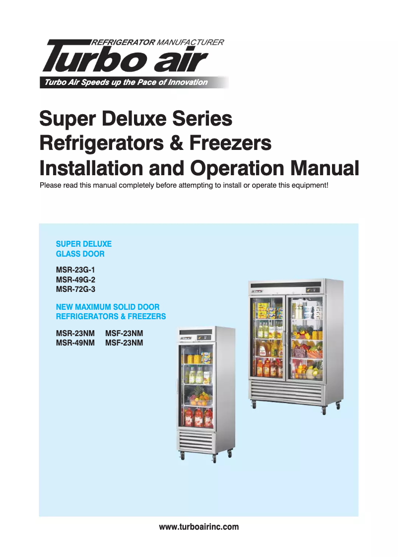 Image de la première page du manuel de l'appareil MSR-23G-1