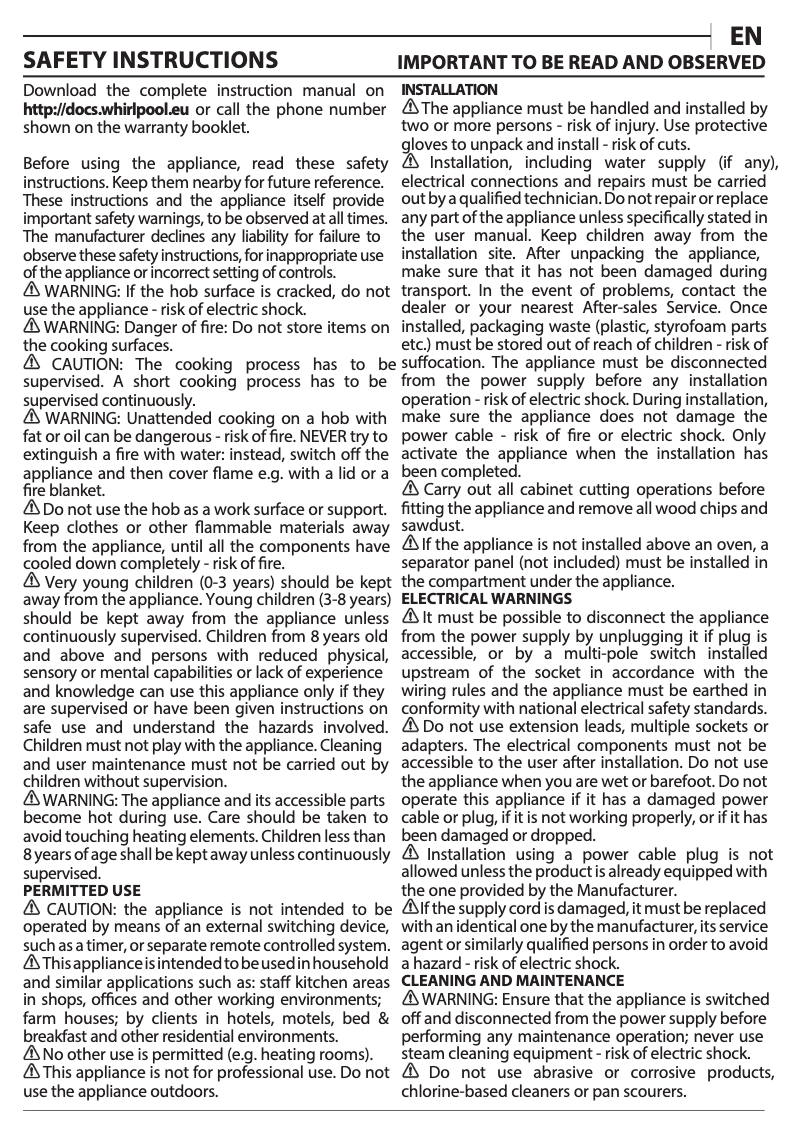 Page 1 de la notice Instructions / montage Privileg PCTAC 7042 NE