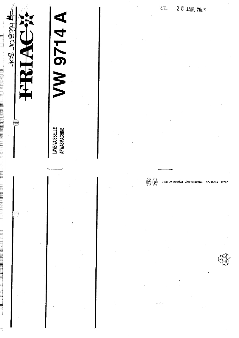 Image de la première page du manuel de l'appareil VW 9714 A