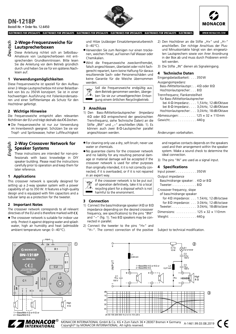 Image de la première page du manuel de l'appareil DN-1218P