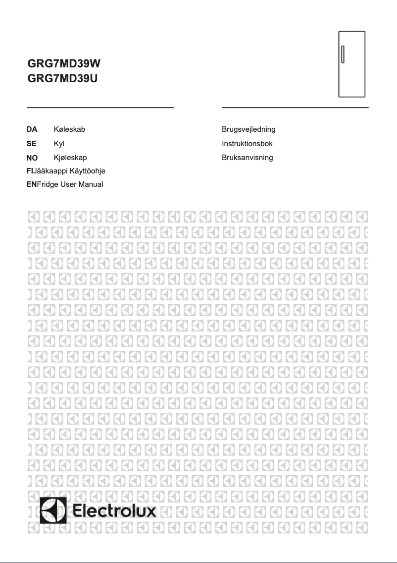 Page 1 de la notice Manuel utilisateur Electrolux GRG7MD39W