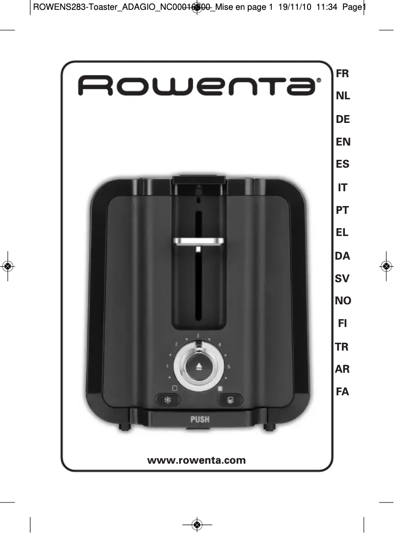 Imagen de la primera página del manual del dispositivo Adagio TT580530