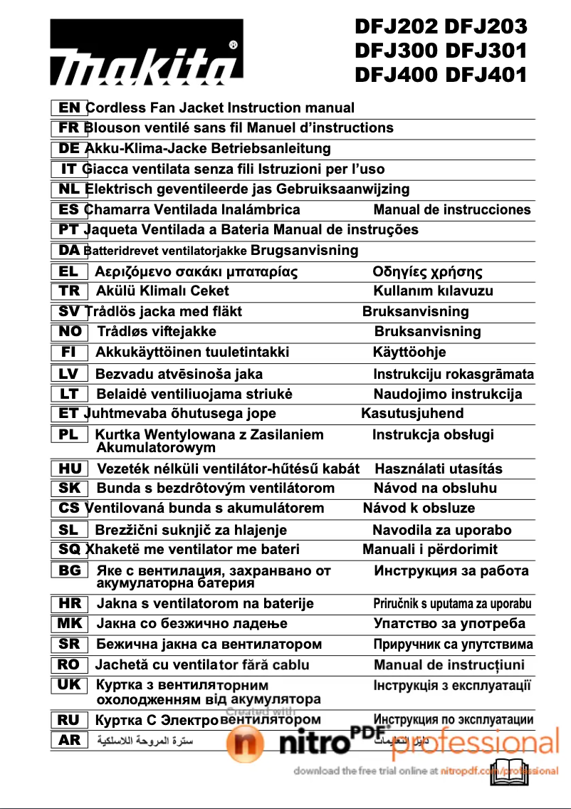 Page n°1 - Manuel utilisateur Makita DFJ301Z