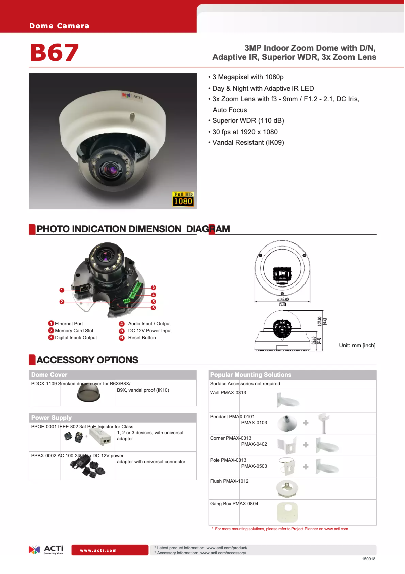 Page n°1 - Brochure ACTi B67