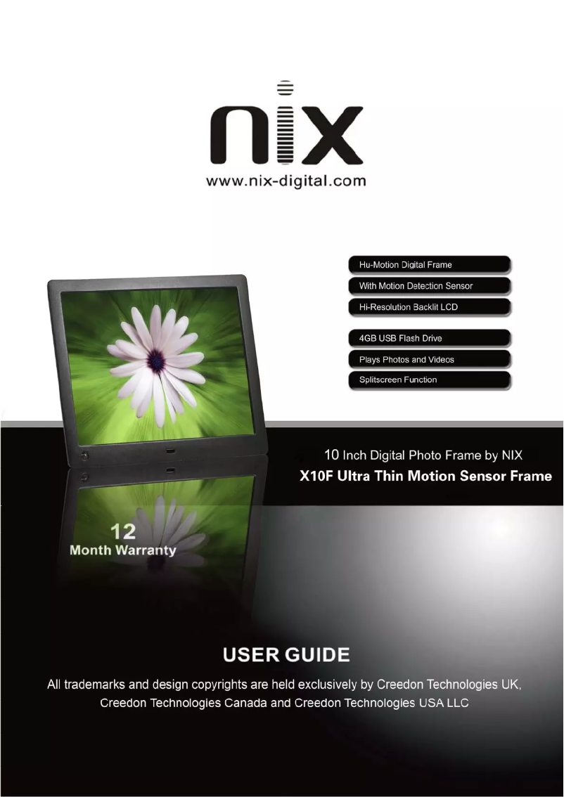 Page 1 de la notice Manuel utilisateur NIX X10F