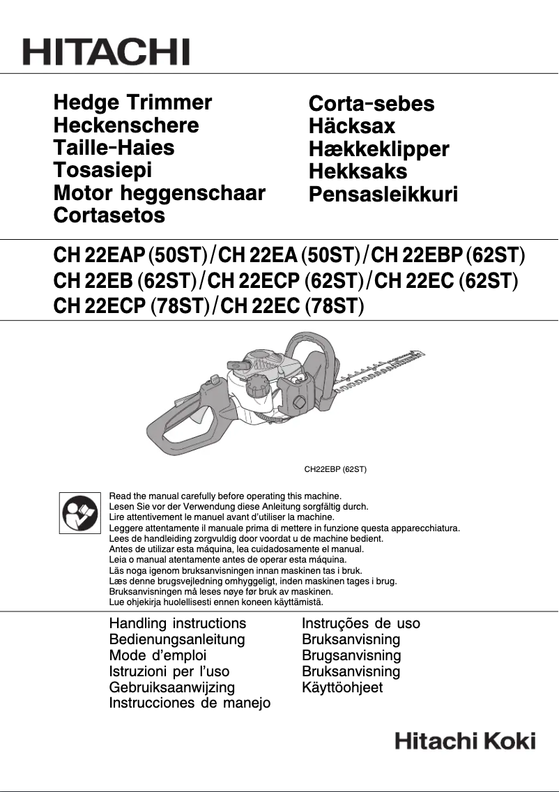 Page 1 de la notice Manuel utilisateur Hitachi CH 22ECP