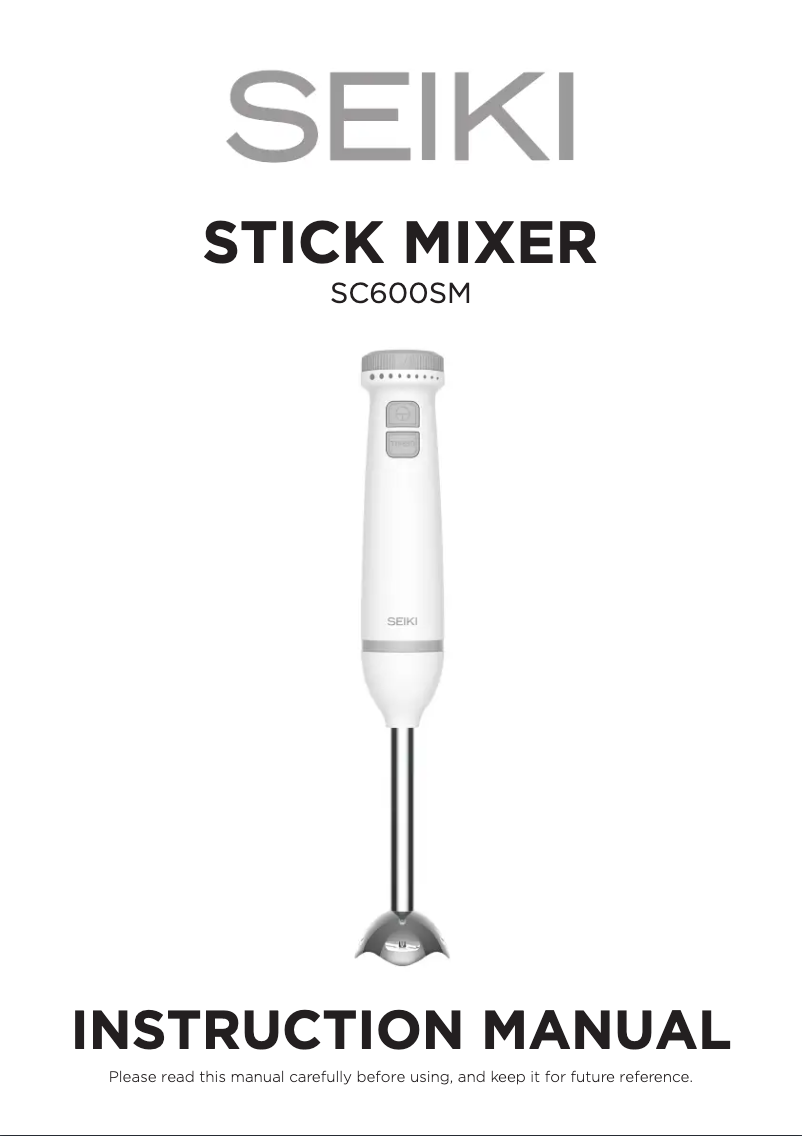 Page n°1 - Manuel utilisateur Seiki SC600SM