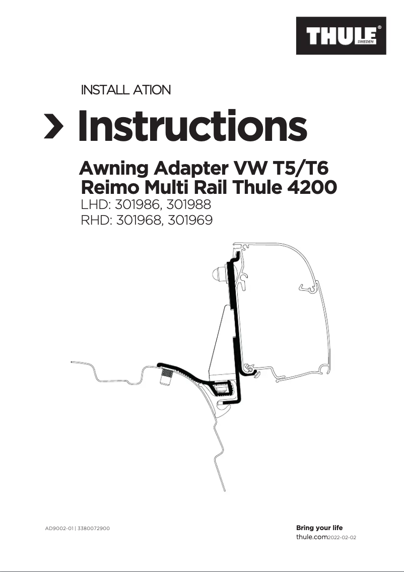 Page n°1 - Manuel utilisateur Thule Adapter 301988