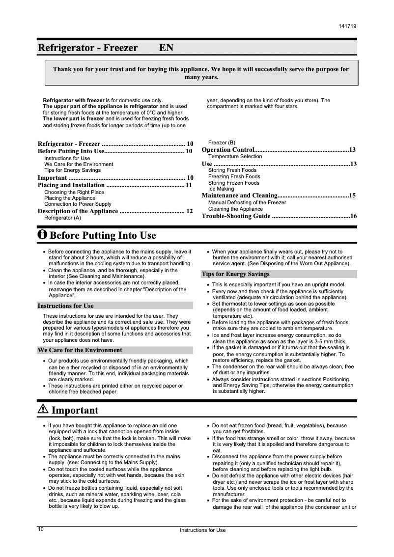 Image de la première page du manuel de l'appareil RK6285OC