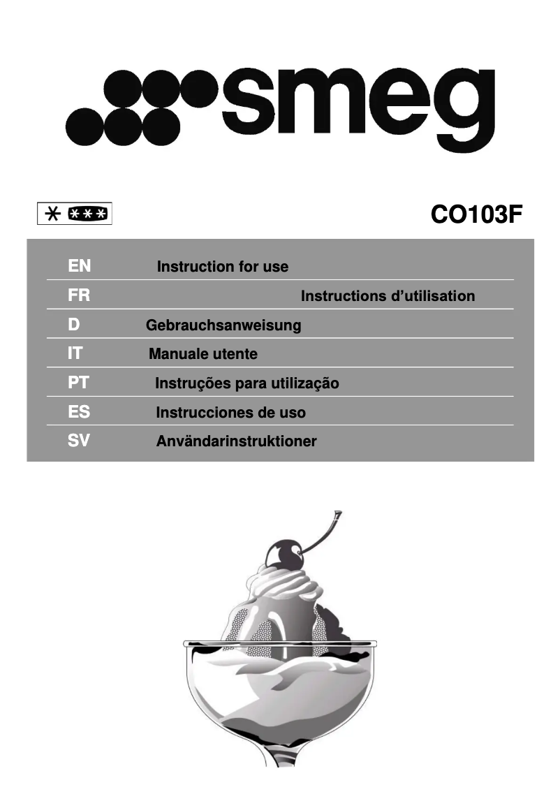 Page 1 de la notice Brochure Smeg CO103F