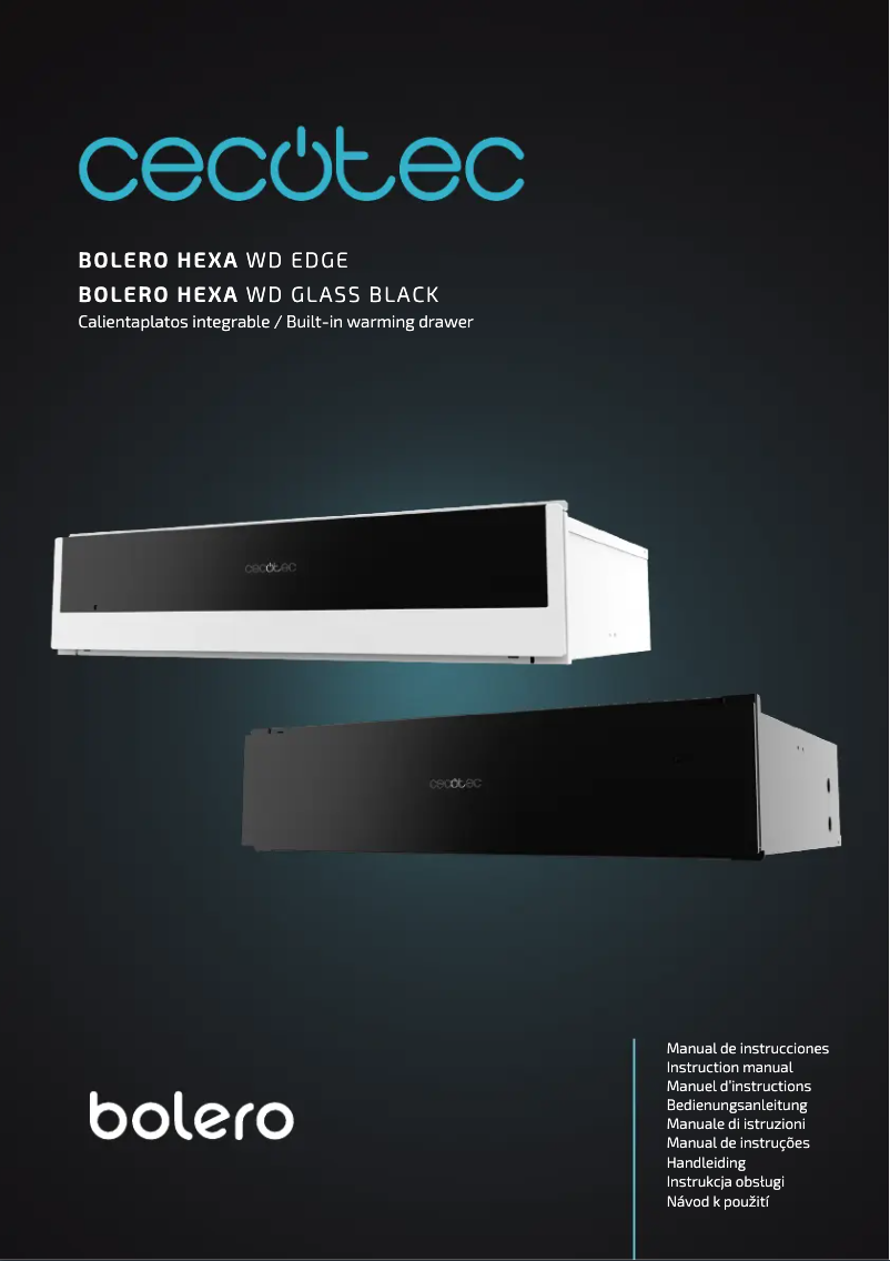 Page 1 de la notice Manuel utilisateur Cecotec Bolero Hexa WD Glass Black